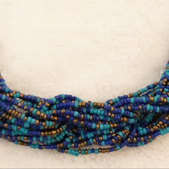 NWT R.J. GRAZIANO Boho Multi-color Twisted Seed Bead Collared Statement Necklace - Picture 7 of 11